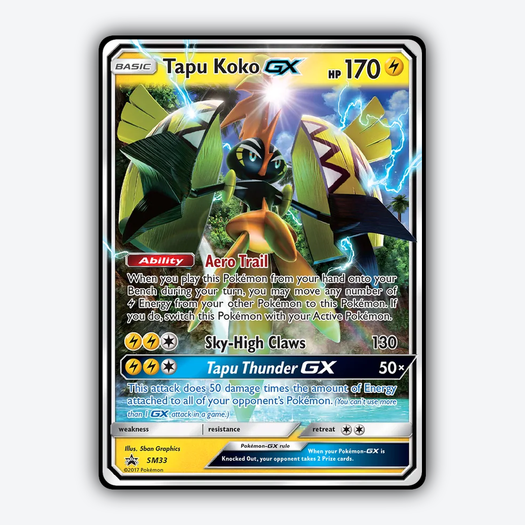 Tapu Koko-GX #33 - SM Black Star Promos Set - Card Rug