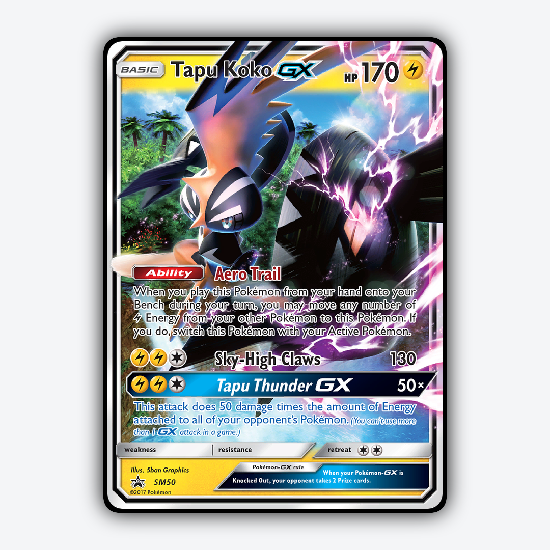Tapu Koko-GX #50 - SM Black Star Promos Set - Card Rug