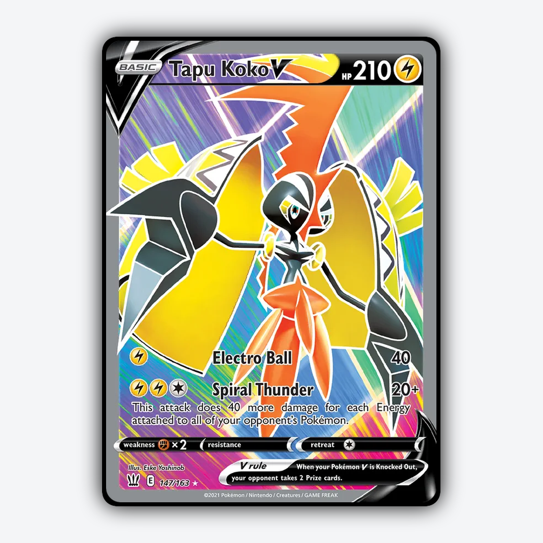 Tapu Koko V 147/163 - Battle Styles Set - Card Rug