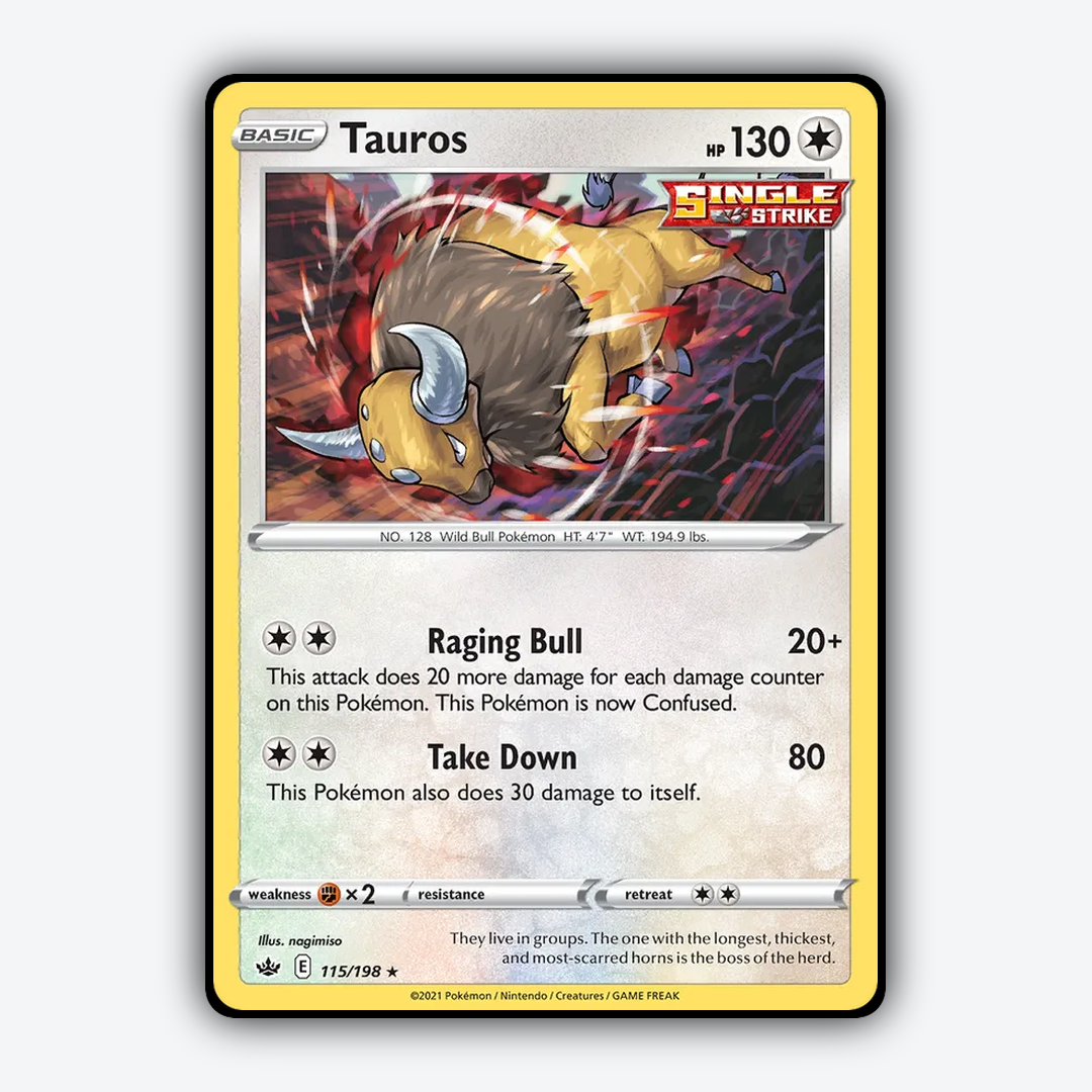 Tauros 115/198 - Chilling Reign Set - Card Rug