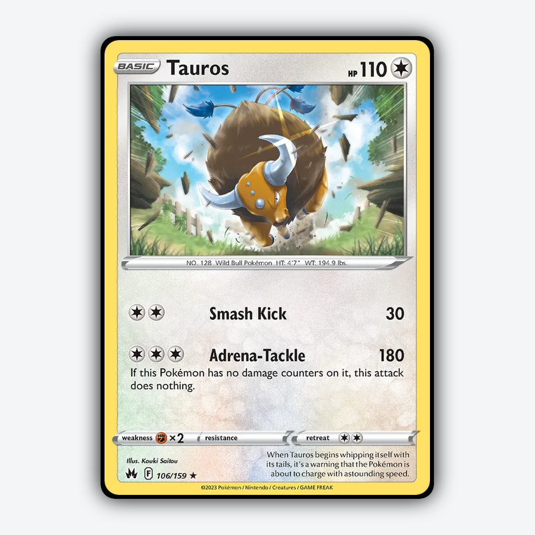Tauros 106/159 - Crown Zenith Set - Card Rug