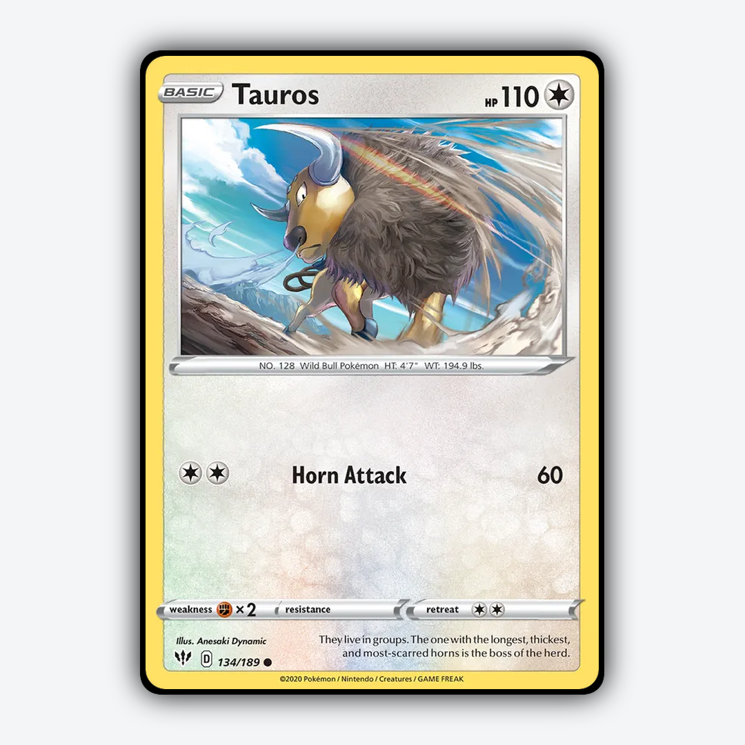 Tauros 134/189 - Darkness Ablaze Set - Card Rug