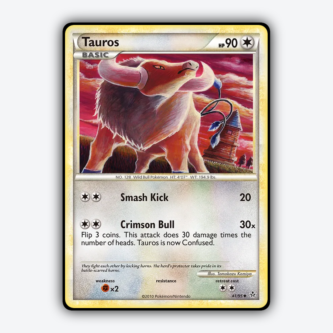 Tauros 041/95 - HS—Unleashed Set - Card Rug