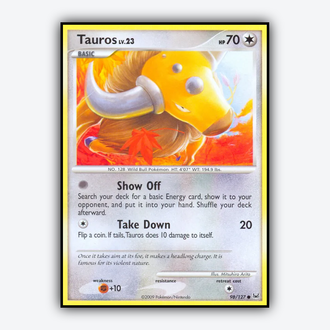 Tauros 098/127 - Platinum Set - Card Rug