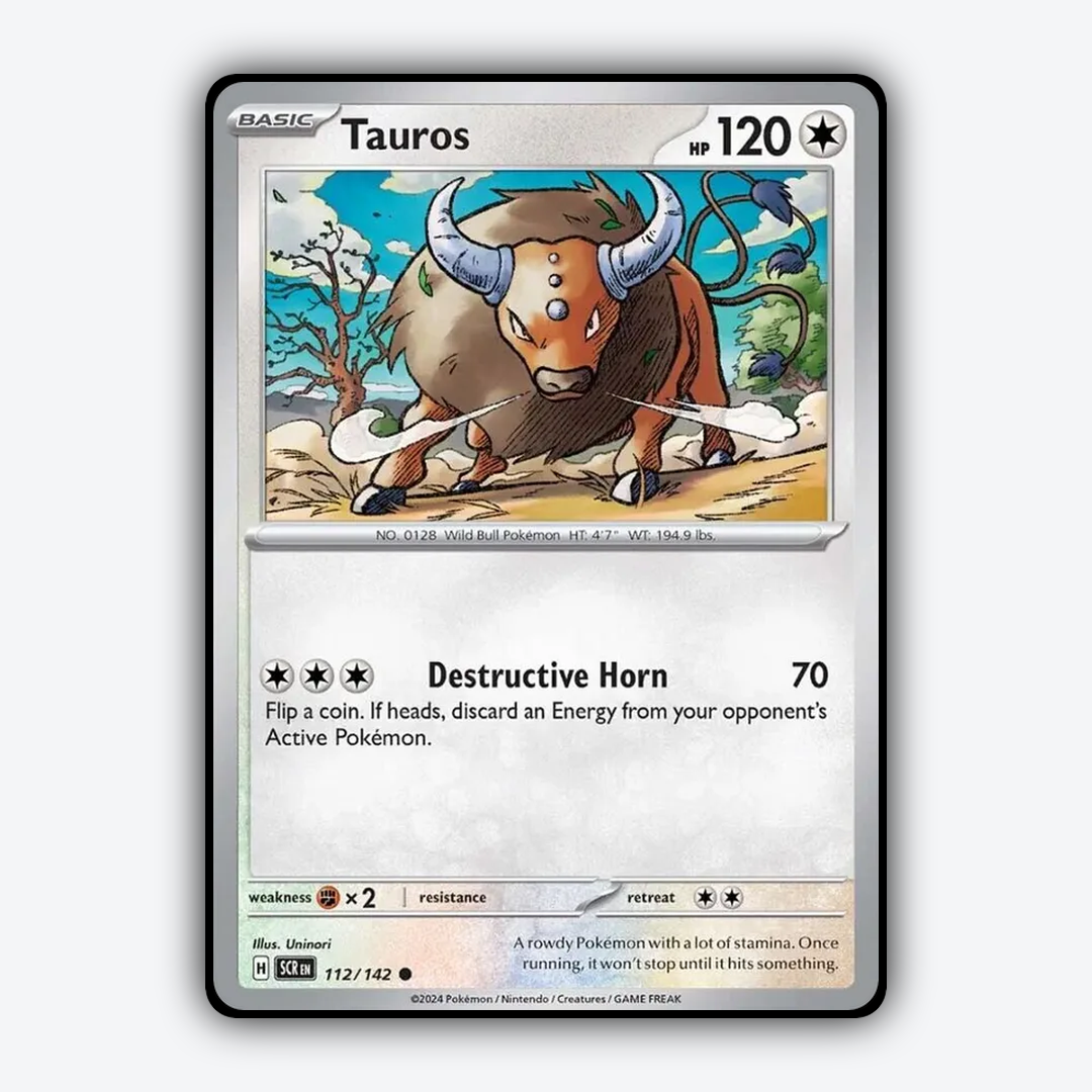Tauros 112/142 - Stellar Crown Set - Card Rug