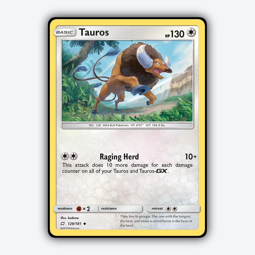 Tauros 129/181 - Team Up Set - Card Rug