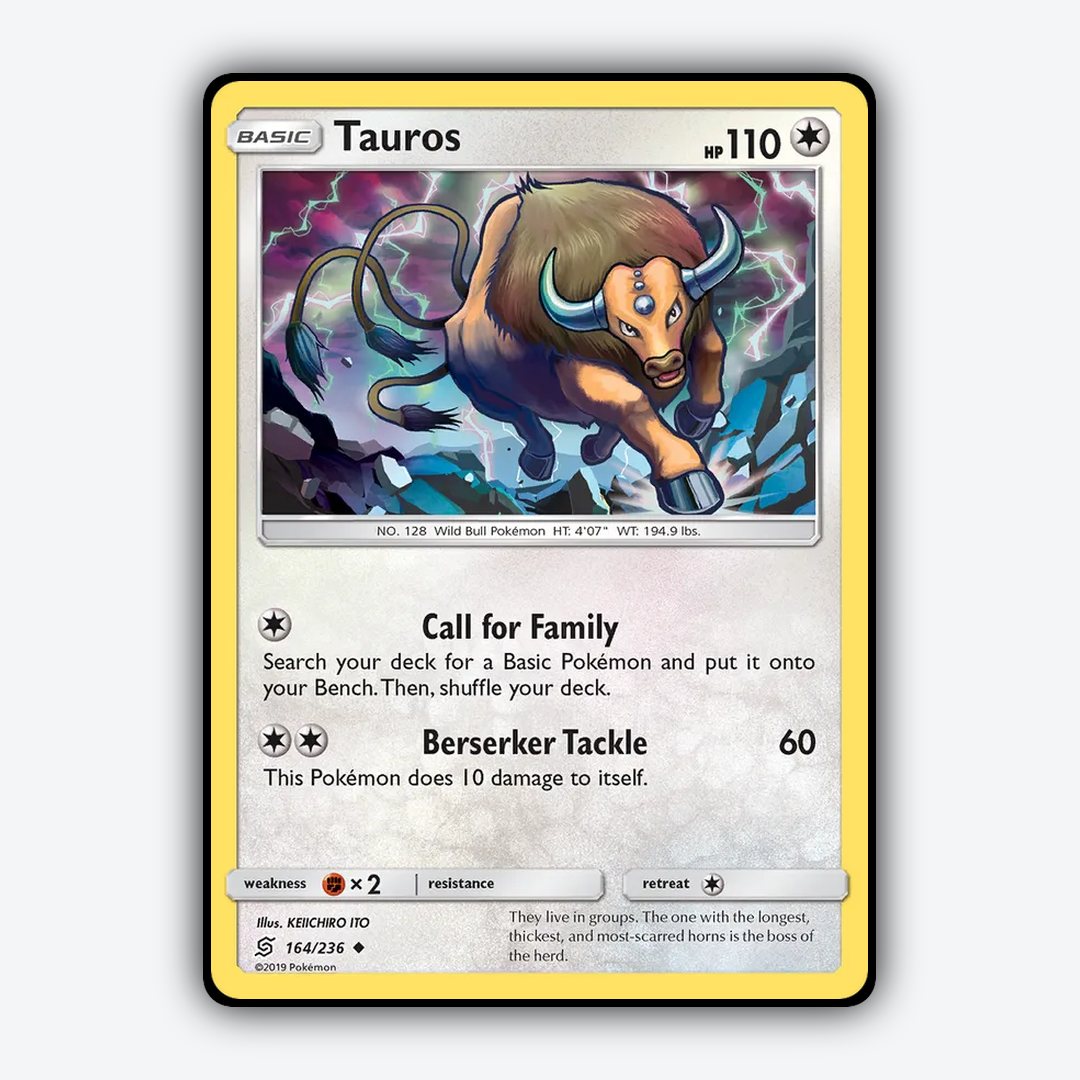 Tauros 164/236 - Unified Minds Set - Card Rug