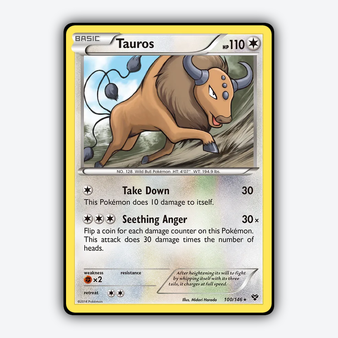 Tauros 100/146 - XY Set - Card Rug