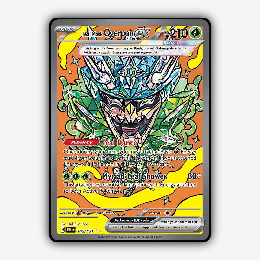 Teal Mask Ogerpon ex #145 - Prismatic Evolutions Set - Card Rug