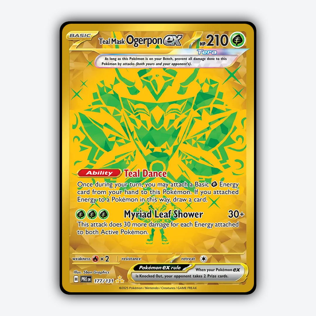 Teal Mask Ogerpon ex #177 - Prismatic Evolutions Set - Card Rug