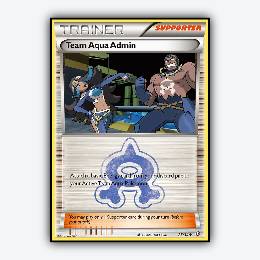 Team Aqua Admin 025/34 - Double Crisis Set - Card Rug