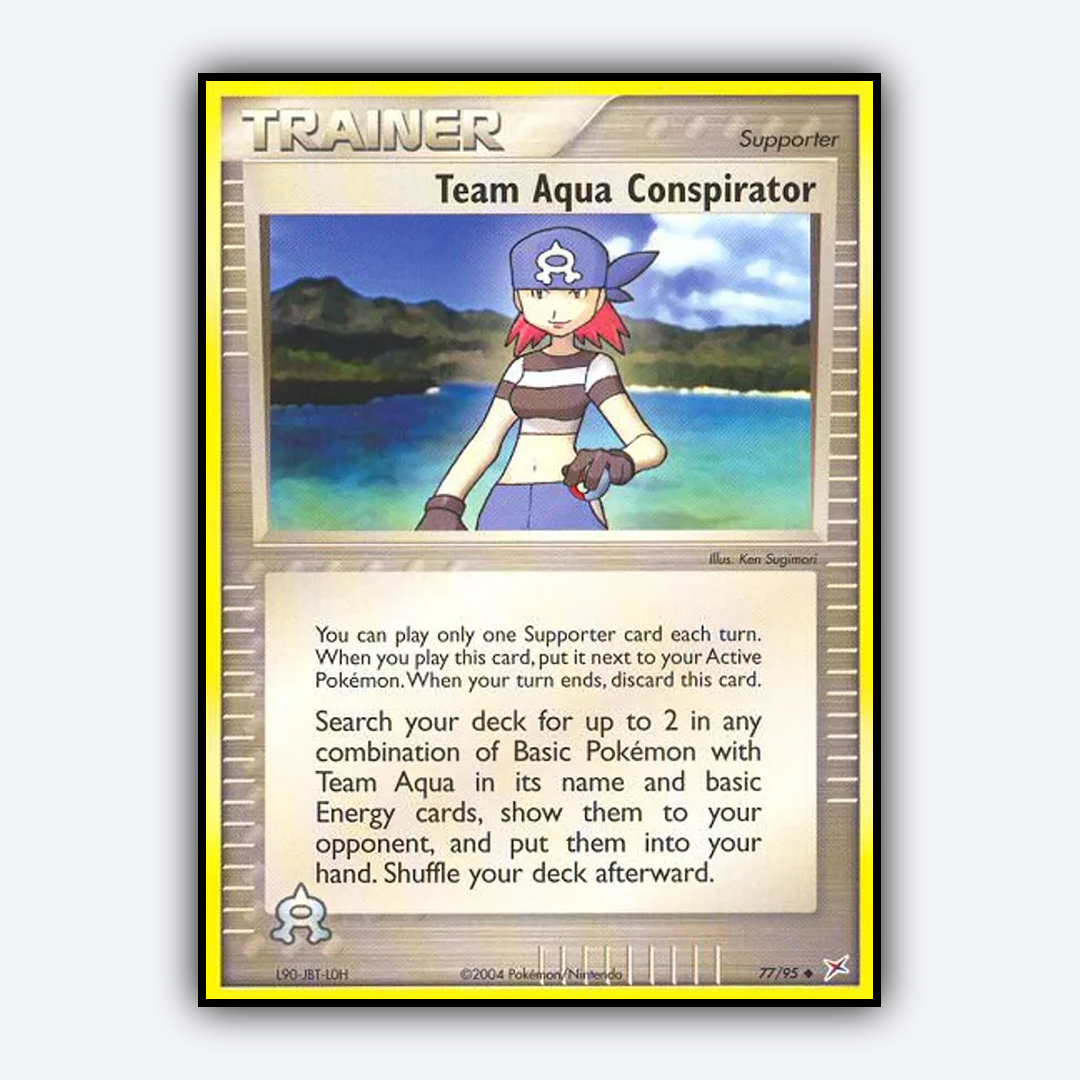 Team Aqua Conspirator 077/95 - Team Magma vs Team Aqua Set - Card Rug