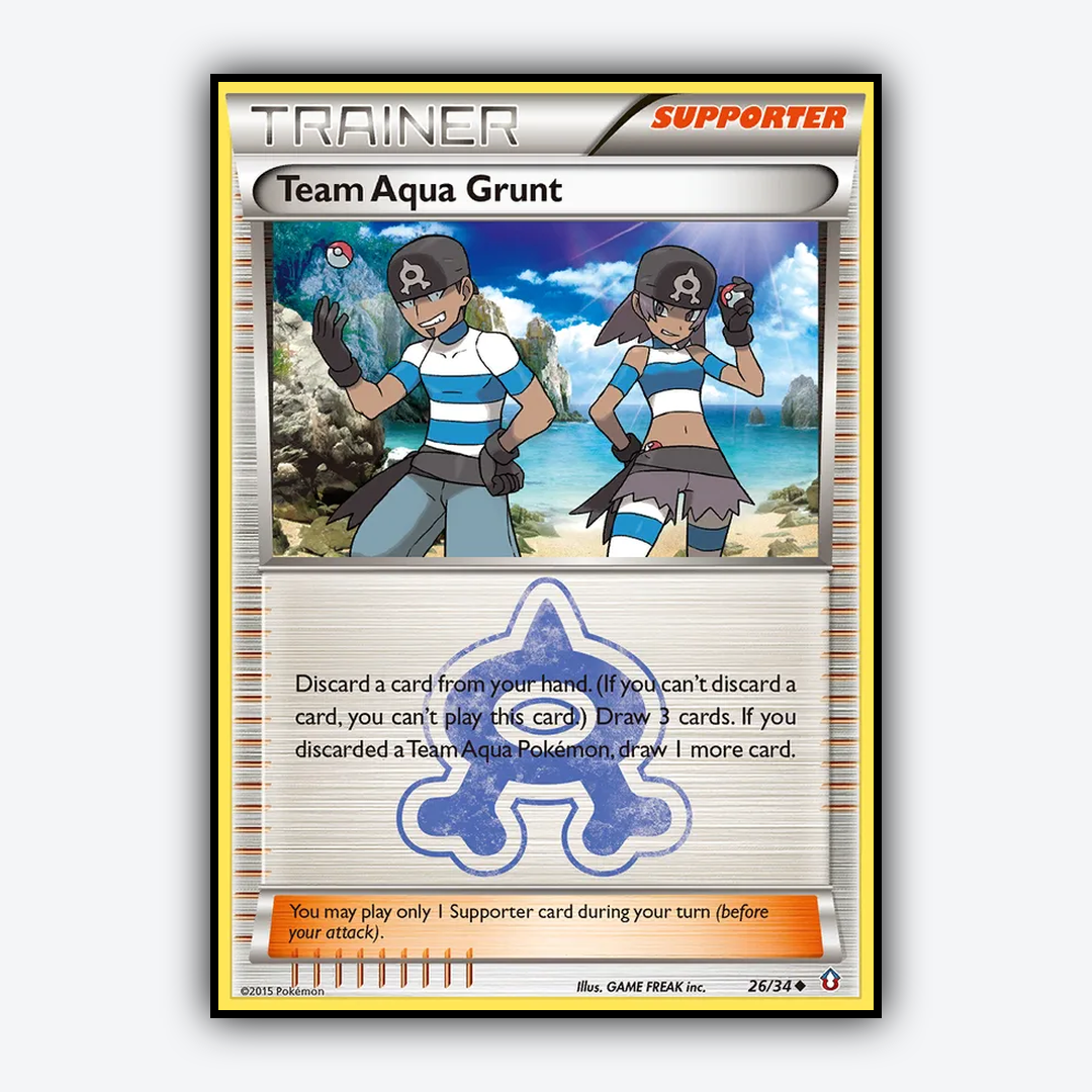 Team Aqua Grunt 026/34 - Double Crisis Set - Card Rug