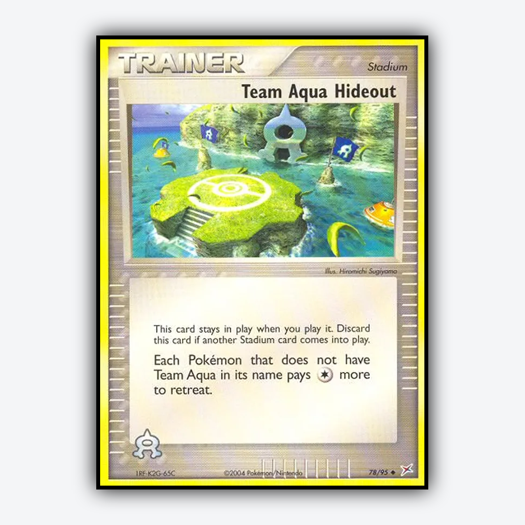 Team Aqua Hideout 078/95 - Team Magma vs Team Aqua Set - Card Rug