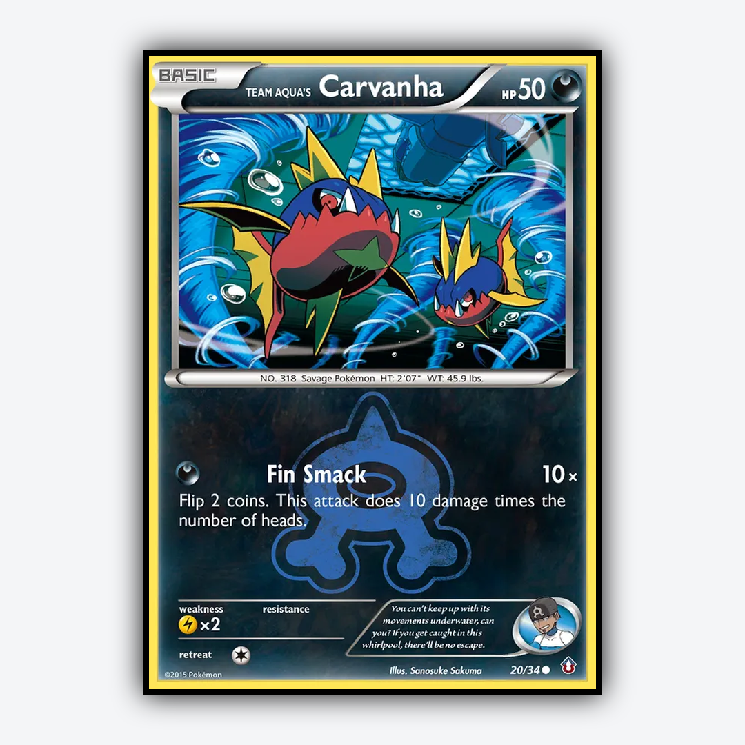 Team Aqua's Carvanha 020/34 - Double Crisis Set - Card Rug