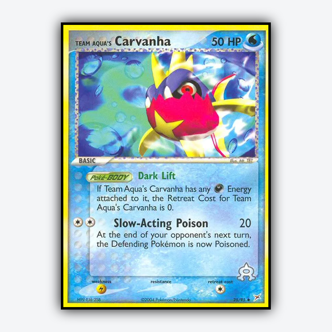 Team Aqua's Carvanha 025/95 - Team Magma vs Team Aqua Set - Card Rug
