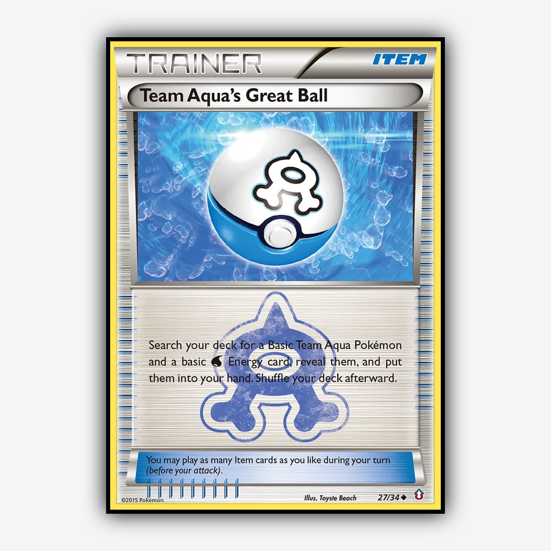Team Aqua's Great Ball 027/34 - Double Crisis Set - Card Rug