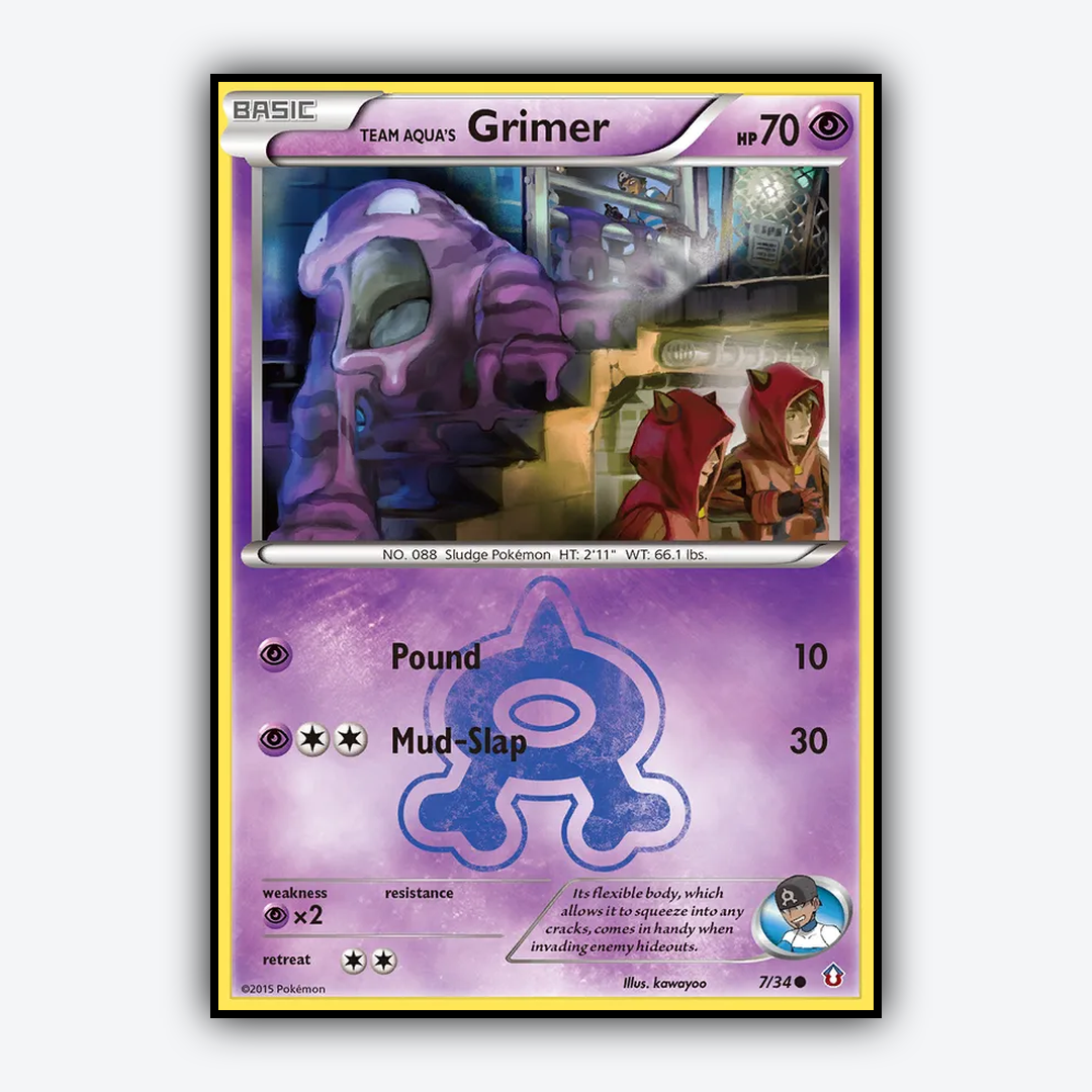 Team Aqua's Grimer 007/34 - Double Crisis Set - Card Rug