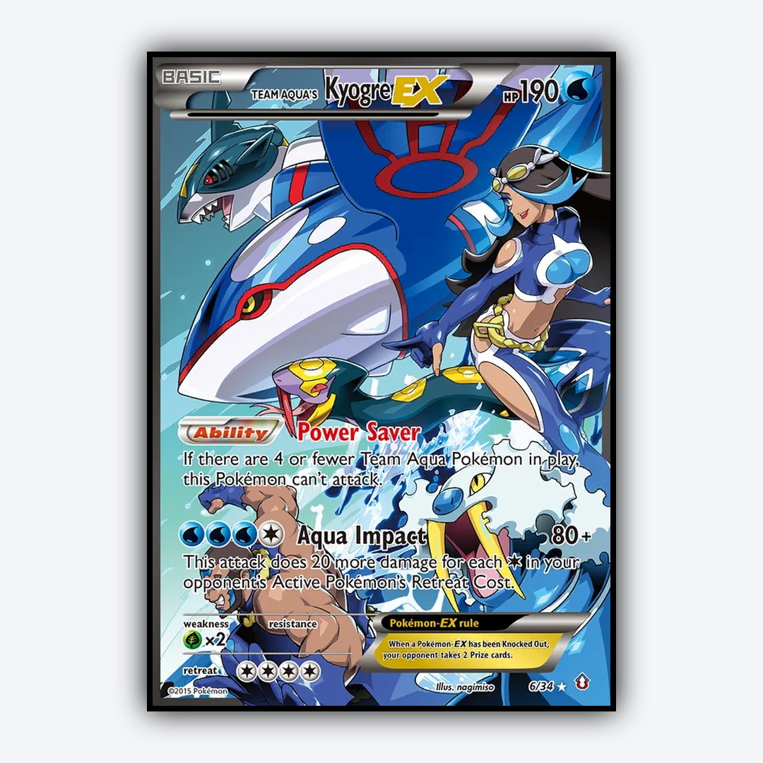 Team Aqua's Kyogre-EX 006/34 - Double Crisis Set - Card Rug