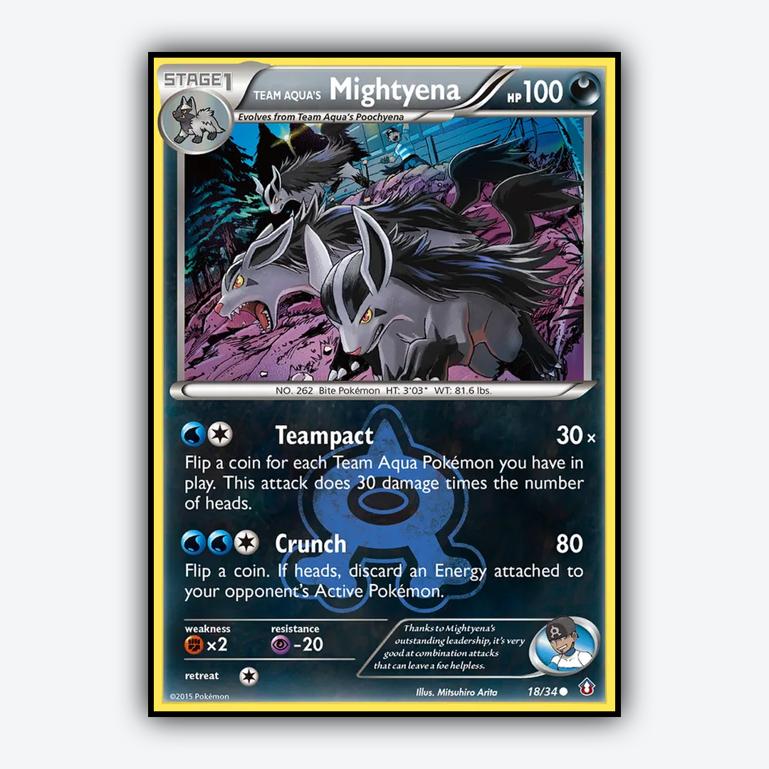 Team Aqua's Mightyena 018/34 - Double Crisis Set - Card Rug