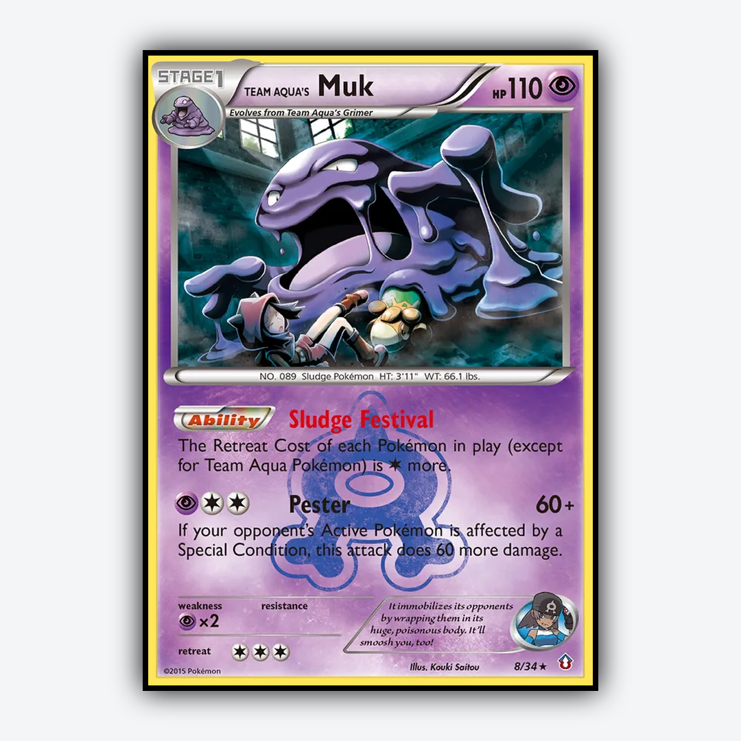 Team Aqua's Muk 008/34 - Double Crisis Set - Card Rug