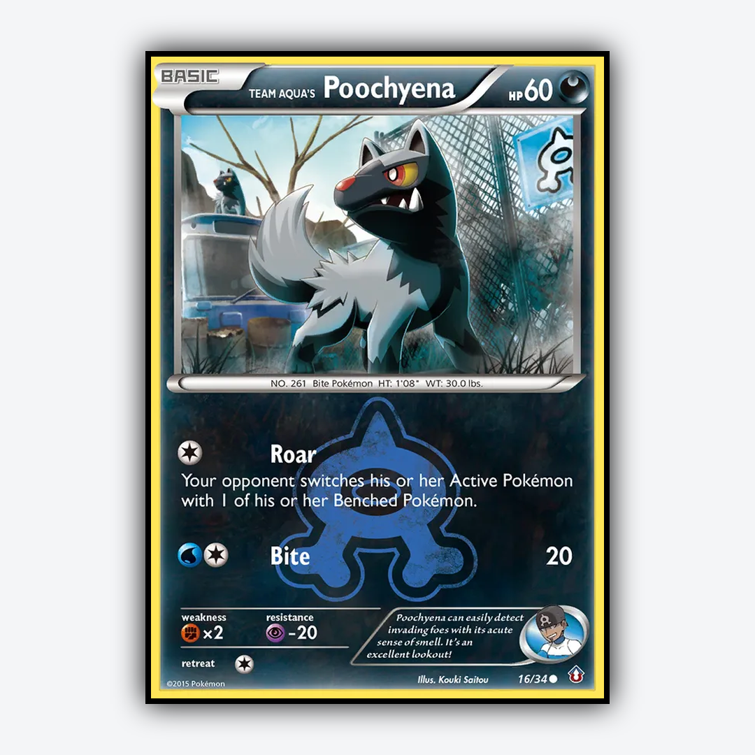Team Aqua's Poochyena 016/34 - Double Crisis Set - Card Rug