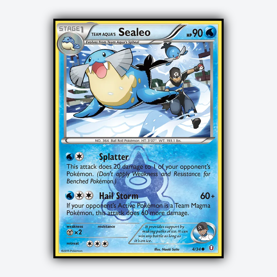 Team Aqua's Sealeo 004/34 - Double Crisis Set - Card Rug