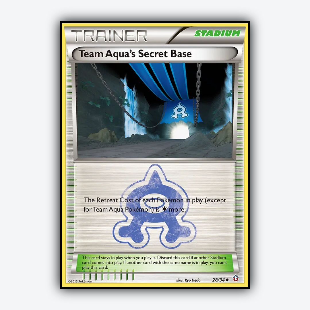 Team Aqua's Secret Base 028/34 - Double Crisis Set - Card Rug
