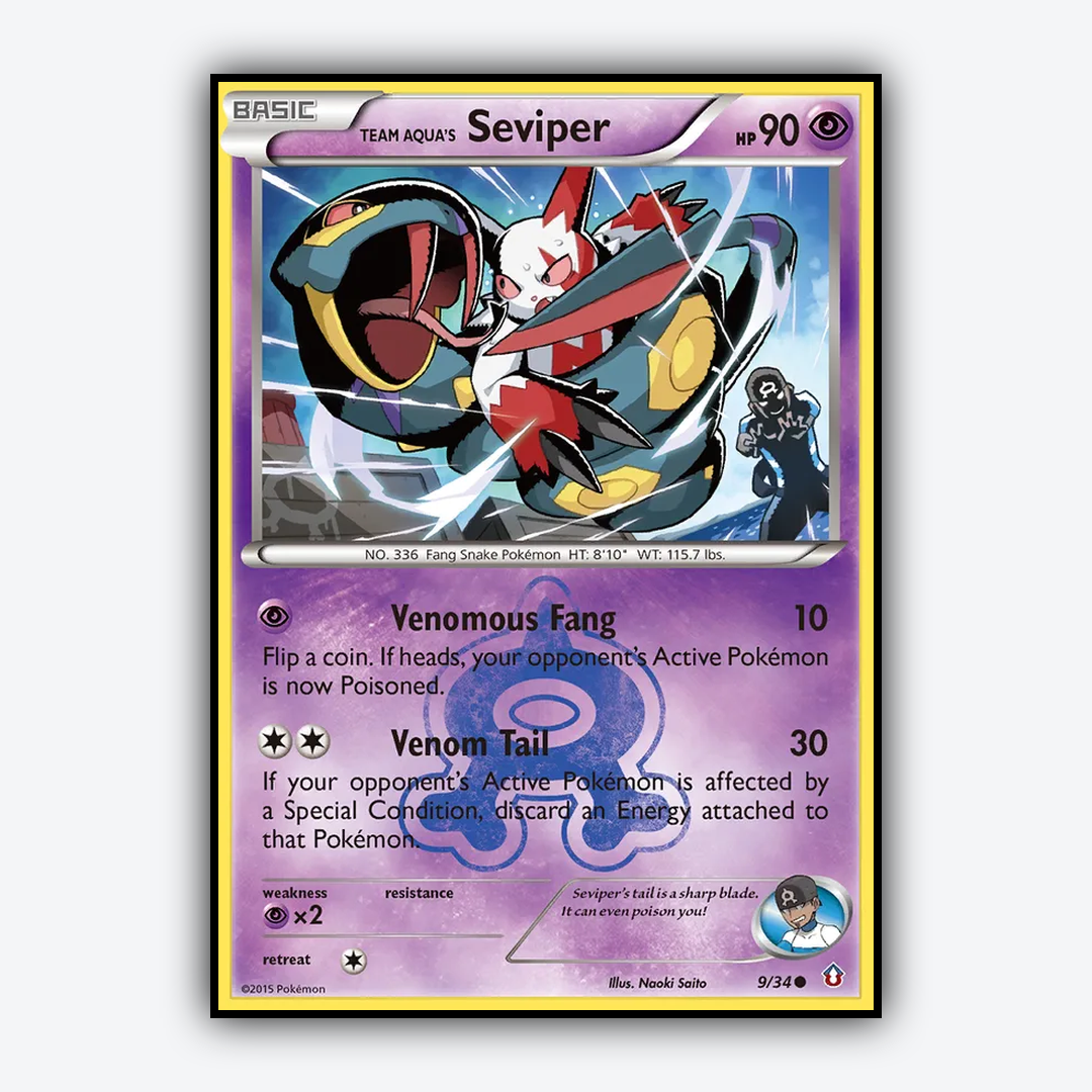 Team Aqua's Seviper 009/34 - Double Crisis Set - Card Rug