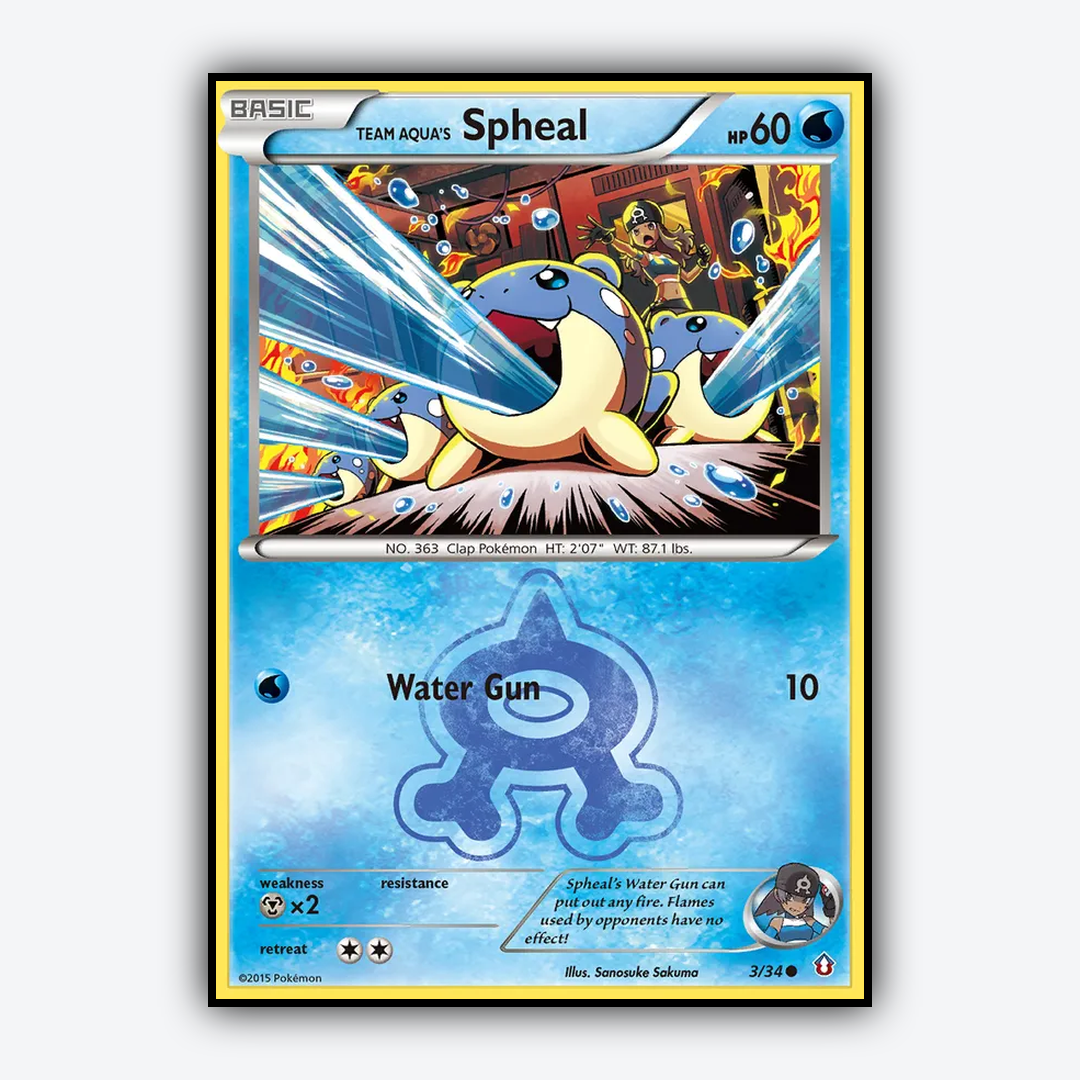 Team Aqua's Spheal 003/34 - Double Crisis Set - Card Rug