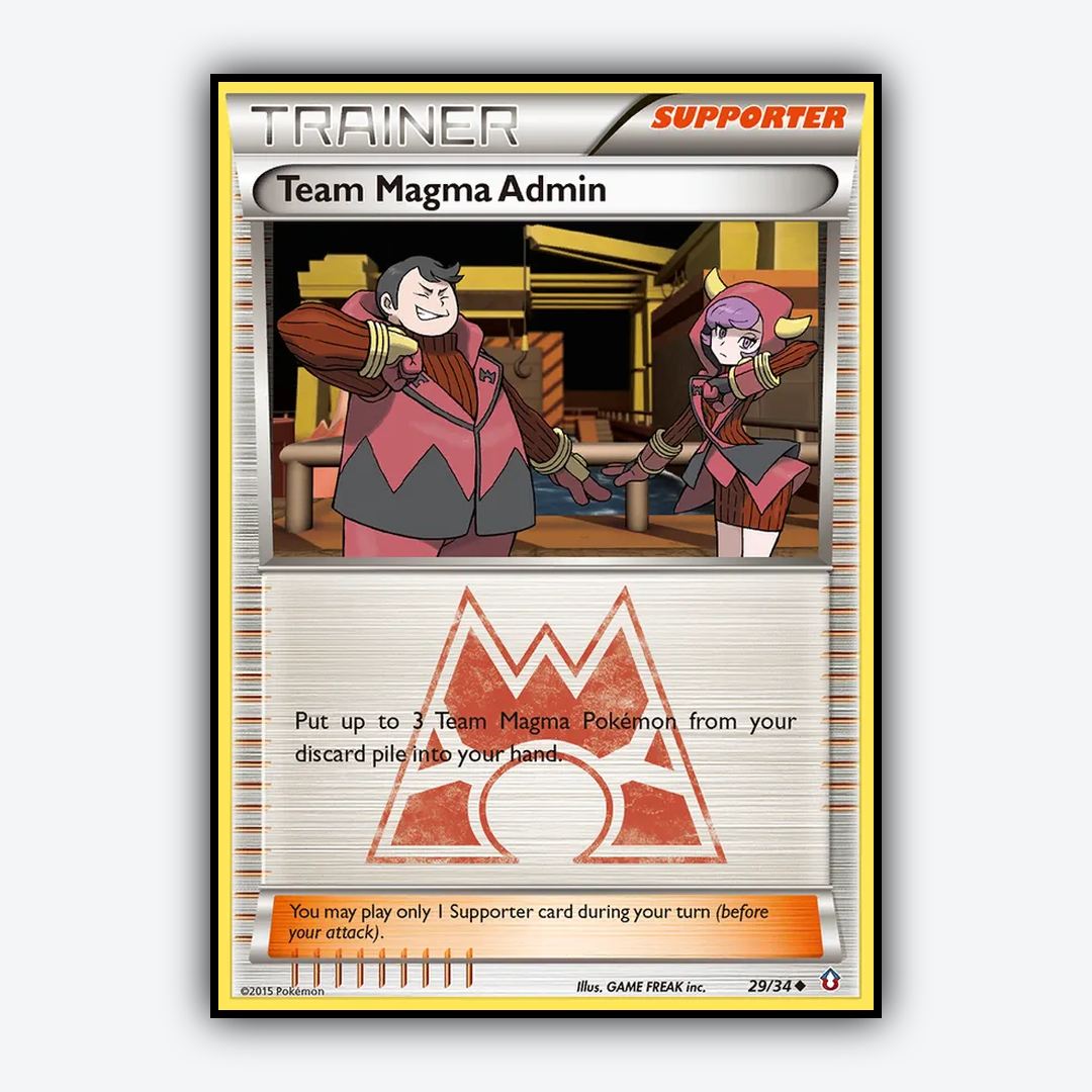 Team Magma Admin 029/34 - Double Crisis Set - Card Rug