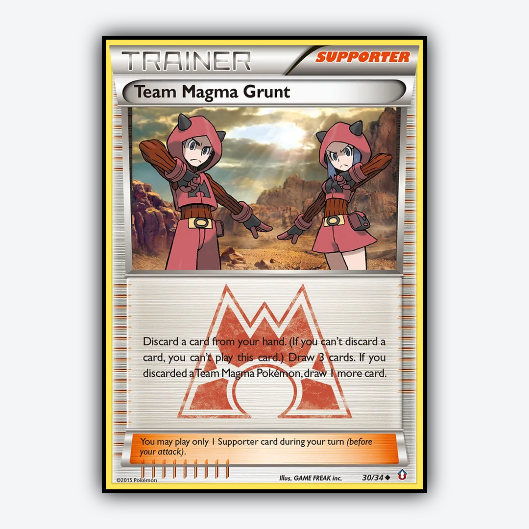 Team Magma Grunt 030/34 - Double Crisis Set - Card Rug
