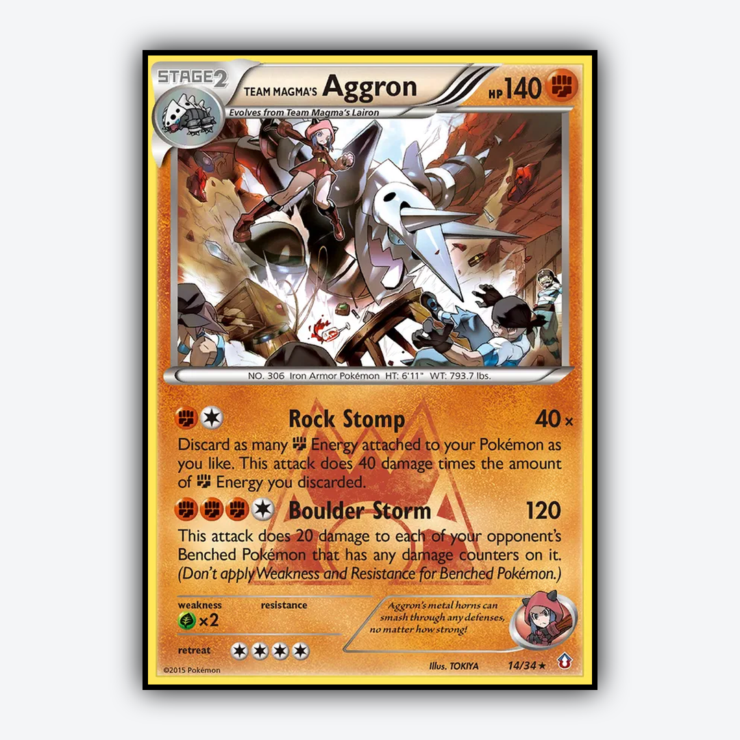 Team Magma's Aggron 014/34 - Double Crisis Set - Card Rug