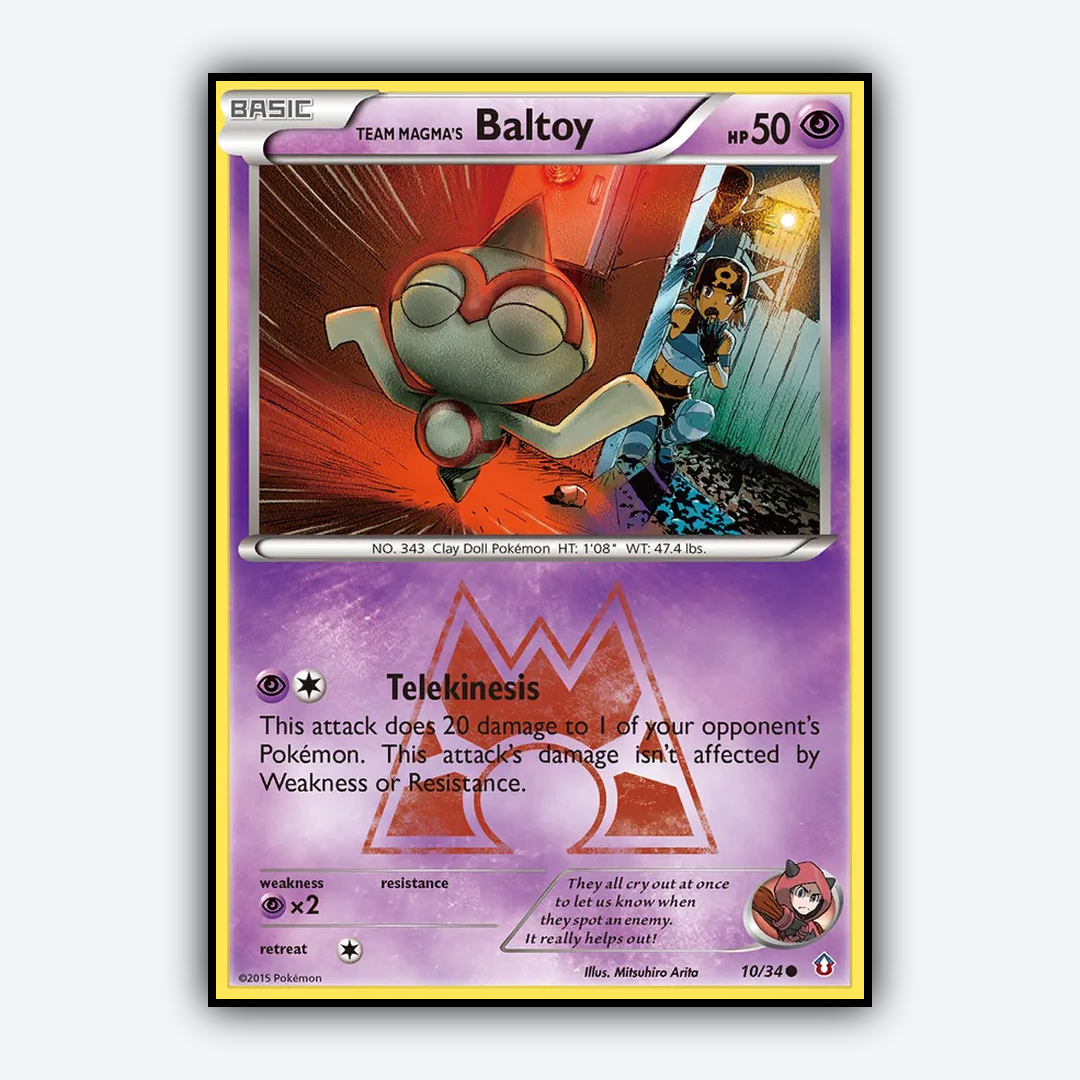 Team Magma's Baltoy 010/34 - Double Crisis Set - Card Rug