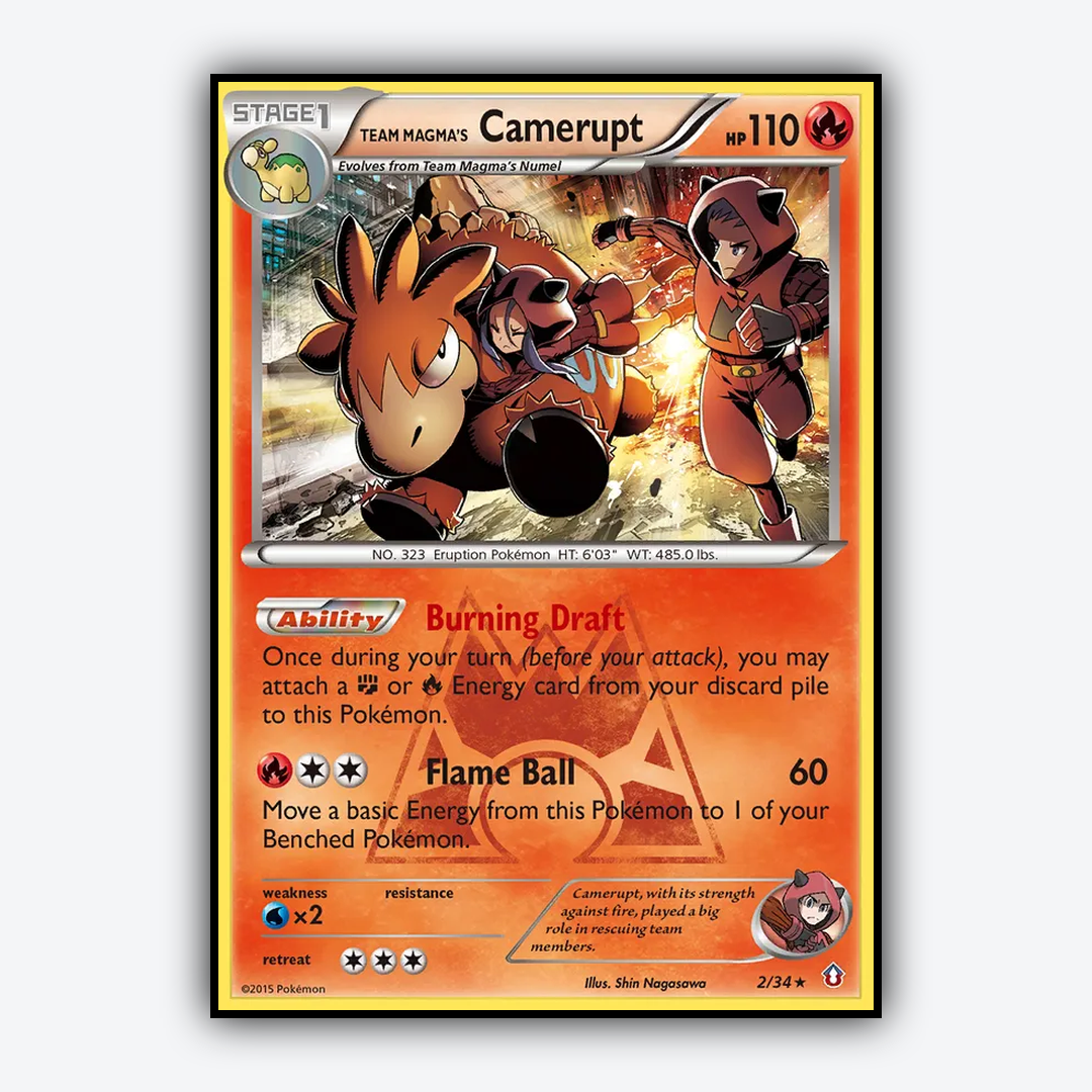 Team Magma's Camerupt 002/34 - Double Crisis Set - Card Rug