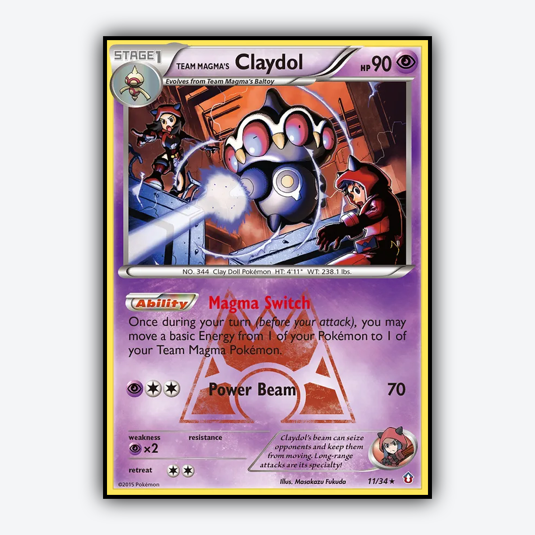 Team Magma's Claydol 011/34 - Double Crisis Set - Card Rug