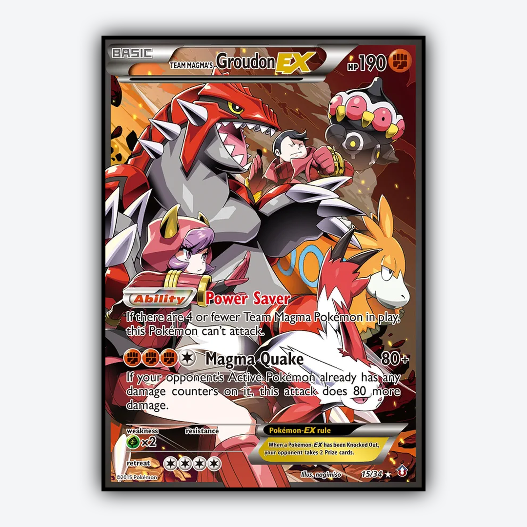 Team Magma's Groudon-EX 015/34 - Double Crisis Set - Card Rug