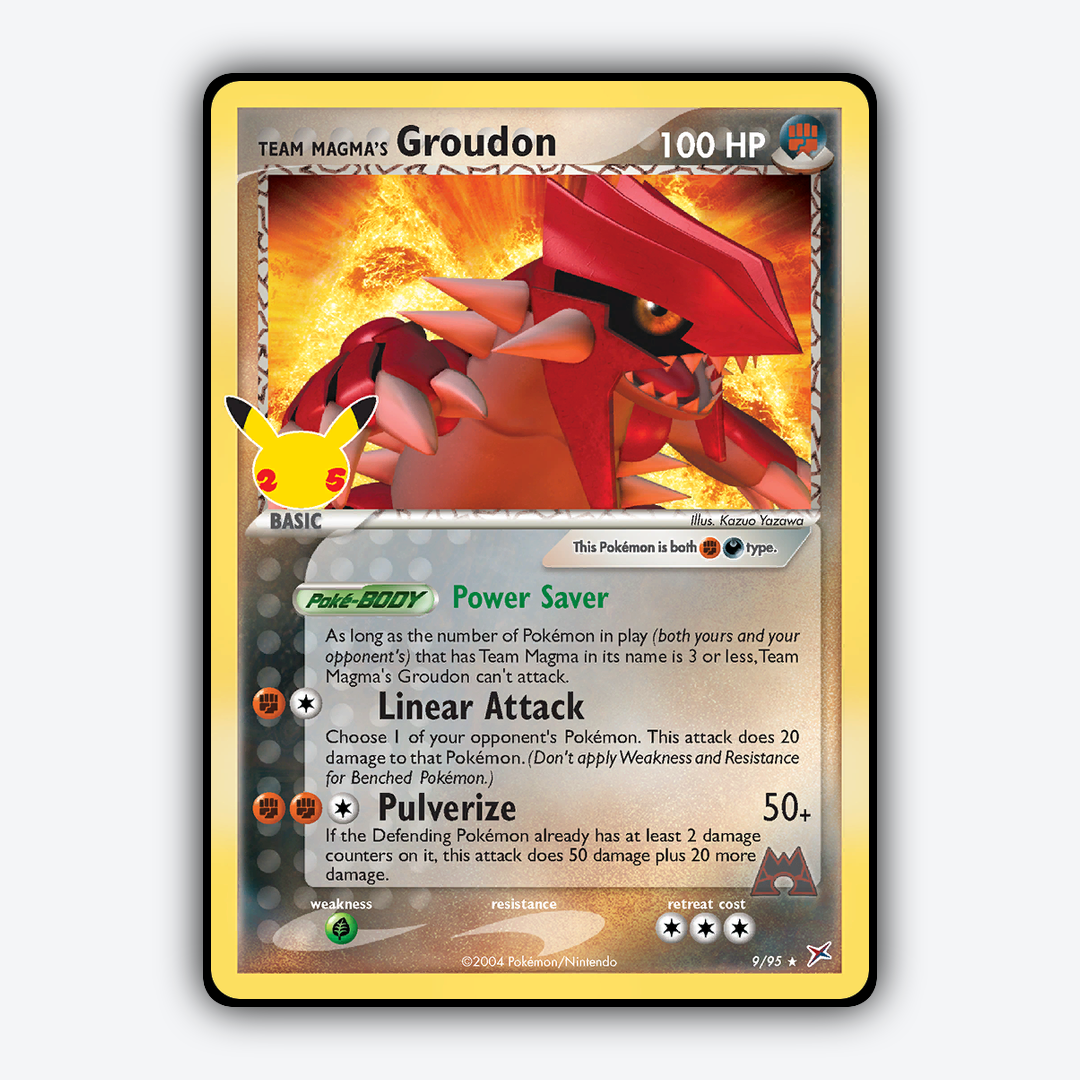 Team Magma's Groudon #95 - Celebrations: Classic Collection Set - Card Rug
