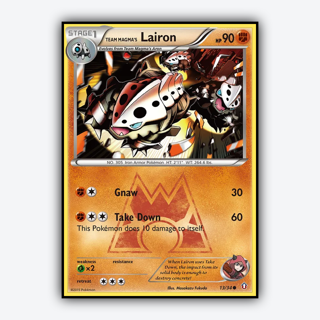 Team Magma's Lairon 013/34 - Double Crisis Set - Card Rug