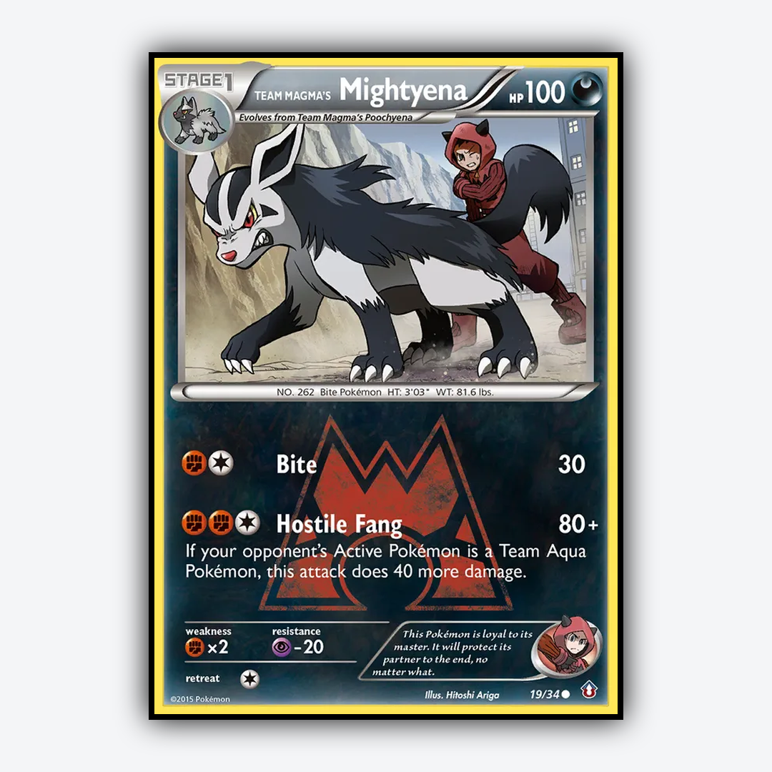 Team Magma's Mightyena 019/34 - Double Crisis Set - Card Rug