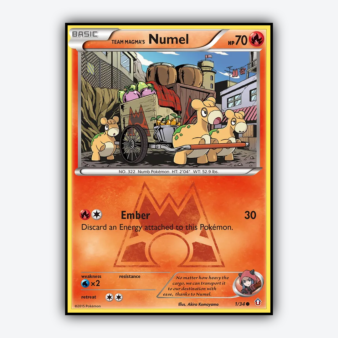 Team Magma's Numel 001/34 - Double Crisis Set - Card Rug