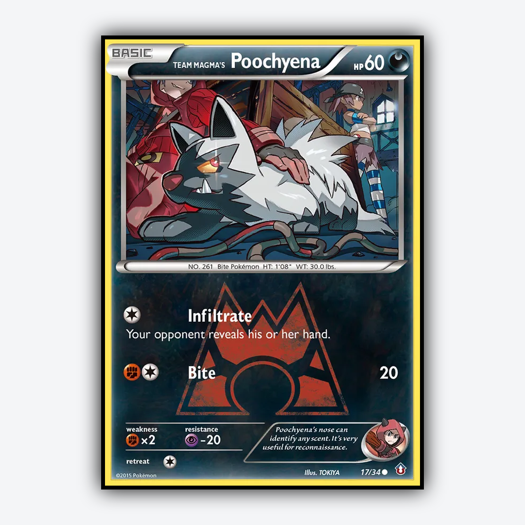 Team Magma's Poochyena 017/34 - Double Crisis Set - Card Rug