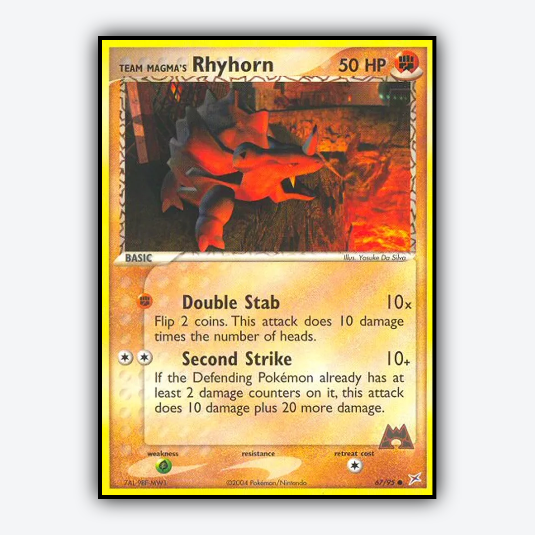 Team Magma's Rhyhorn 067/95 - Team Magma vs Team Aqua Set - Card Rug