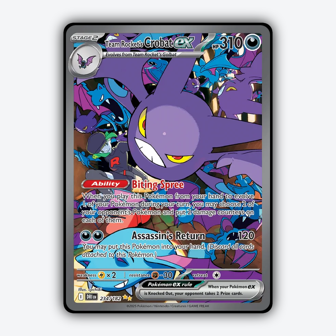 Team Rocket's Crobat ex #234 - Destined Rivals Set - Card Rug