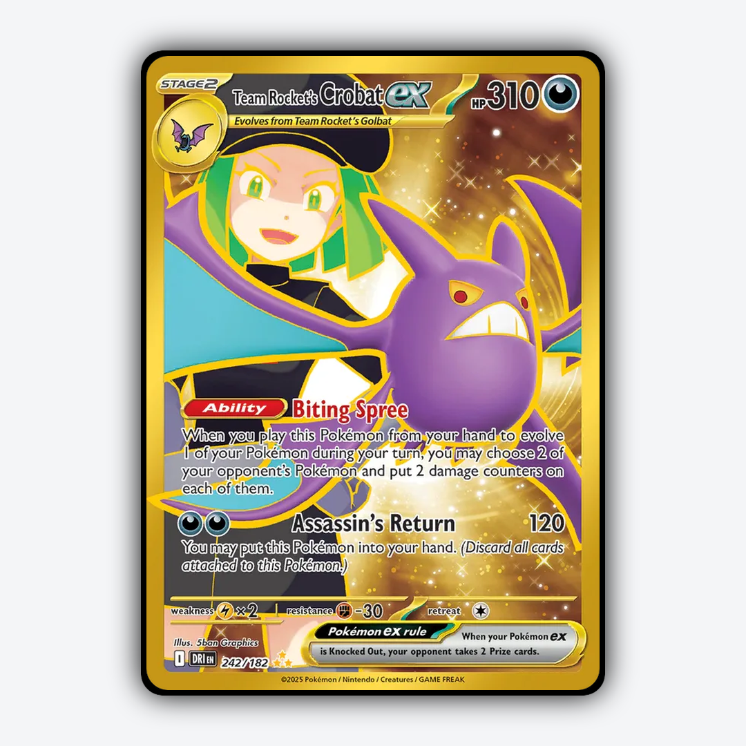 Team Rocket's Crobat ex #242 - Destined Rivals Set - Card Rug
