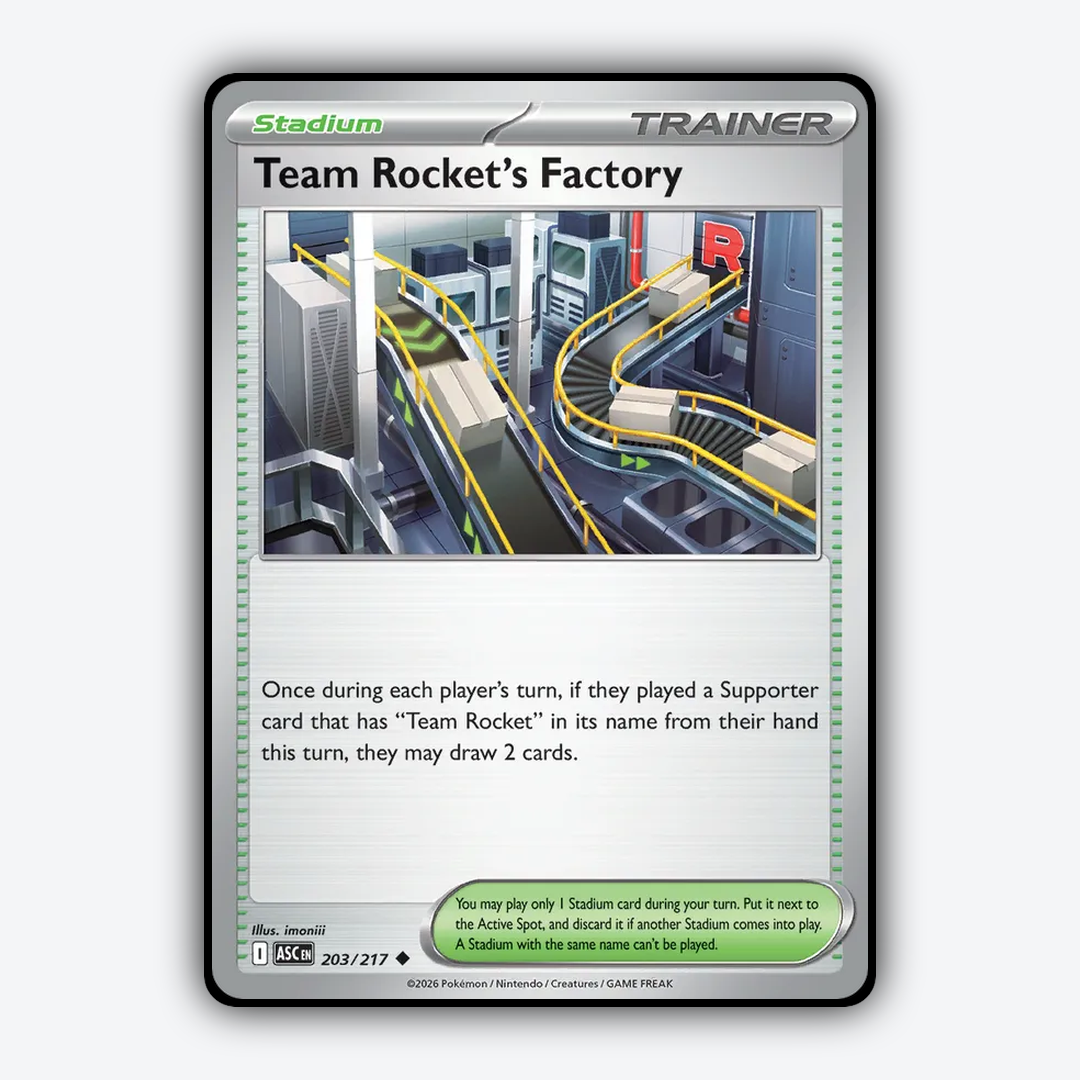 Team Rocket's Factory 203/217 - Ascended Heroes Set - Card Rug
