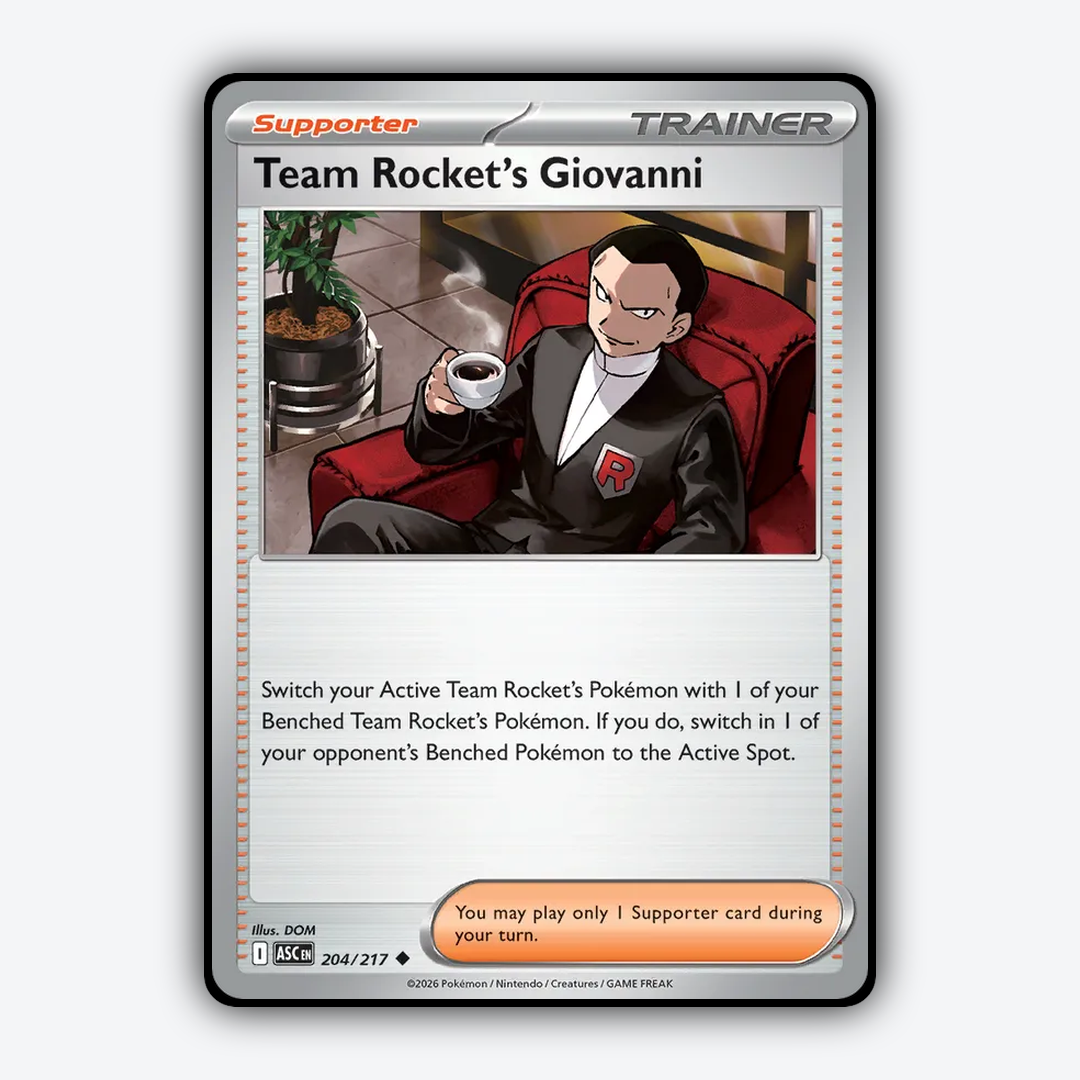Team Rocket's Giovanni 204/217 - Ascended Heroes Set - Card Rug