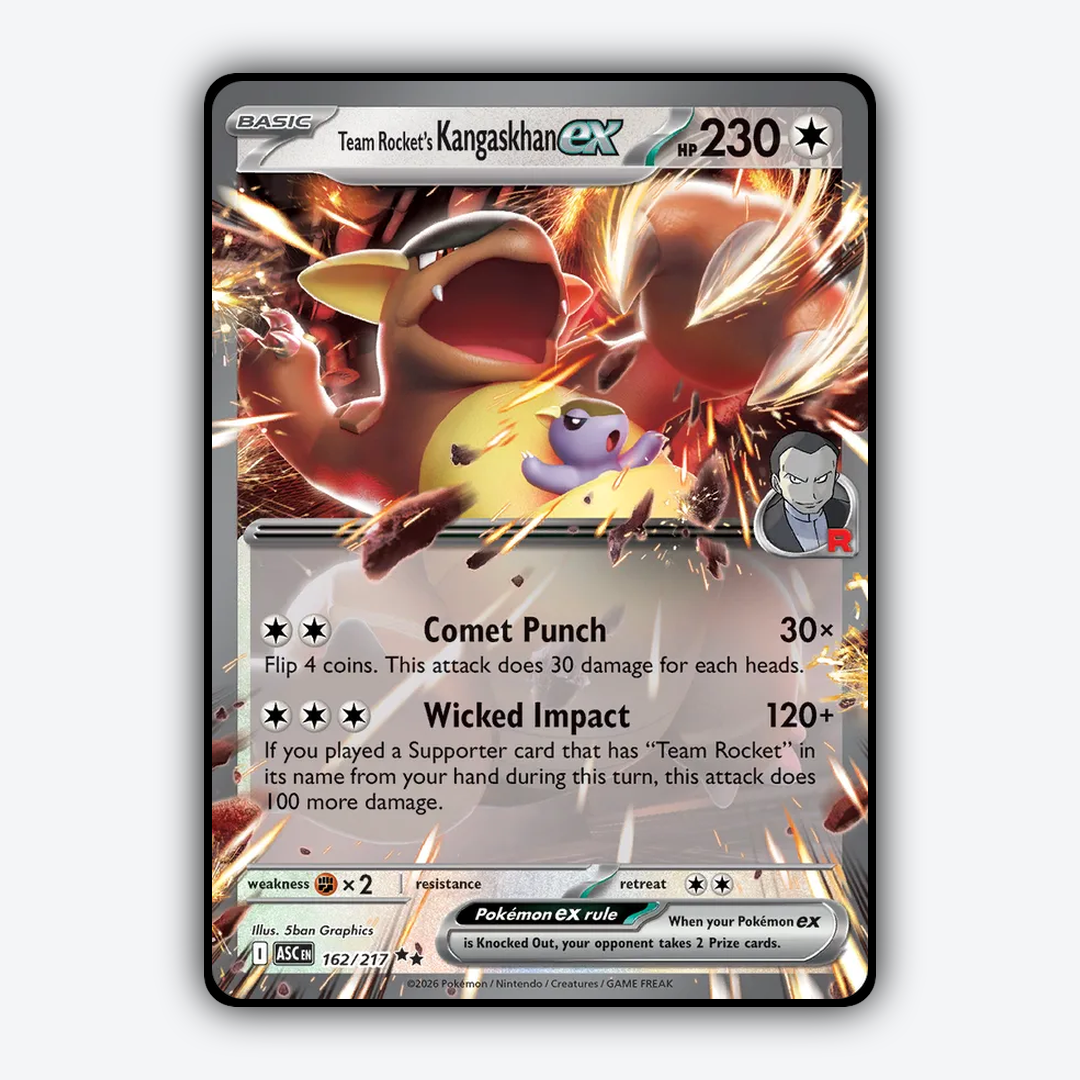 Team Rocket's Kangaskhan ex 162/217 - Ascended Heroes Set - Card Rug