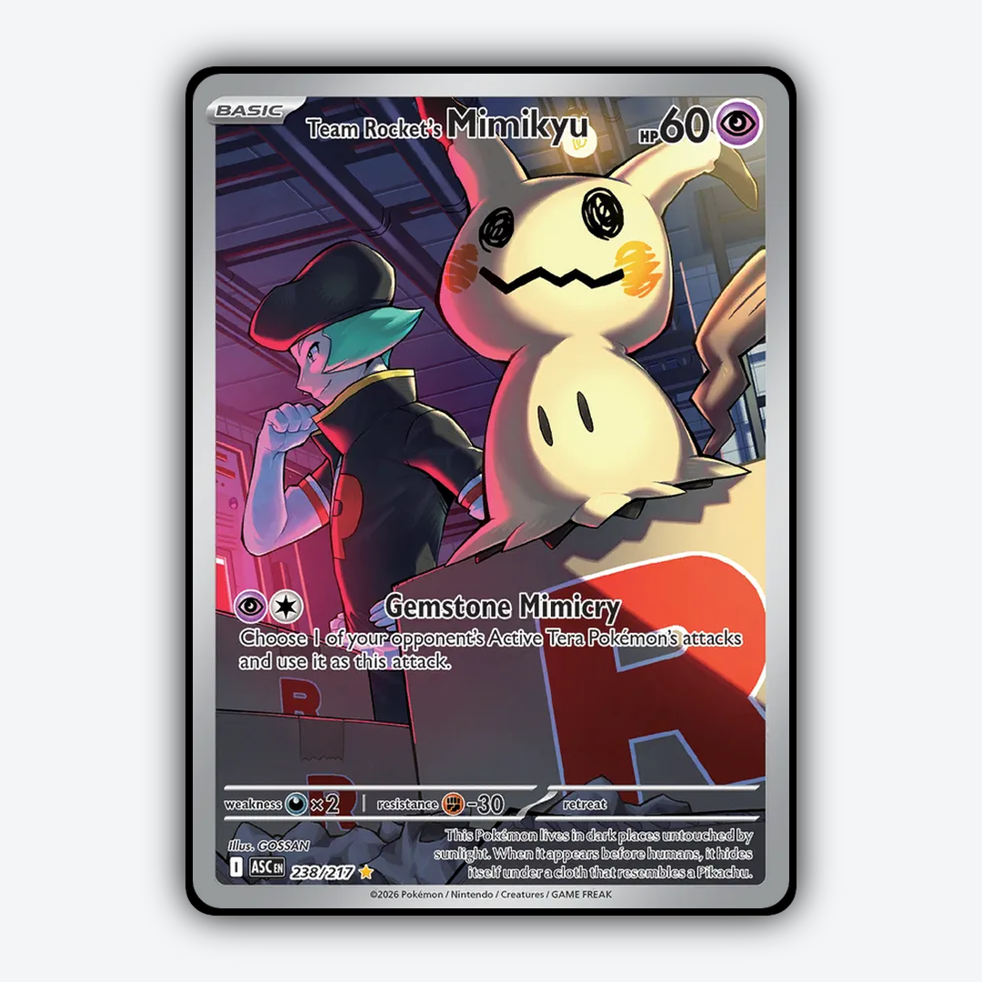 Team Rocket's Mimikyu 238/217 - Ascended Heroes Set - Card Rug