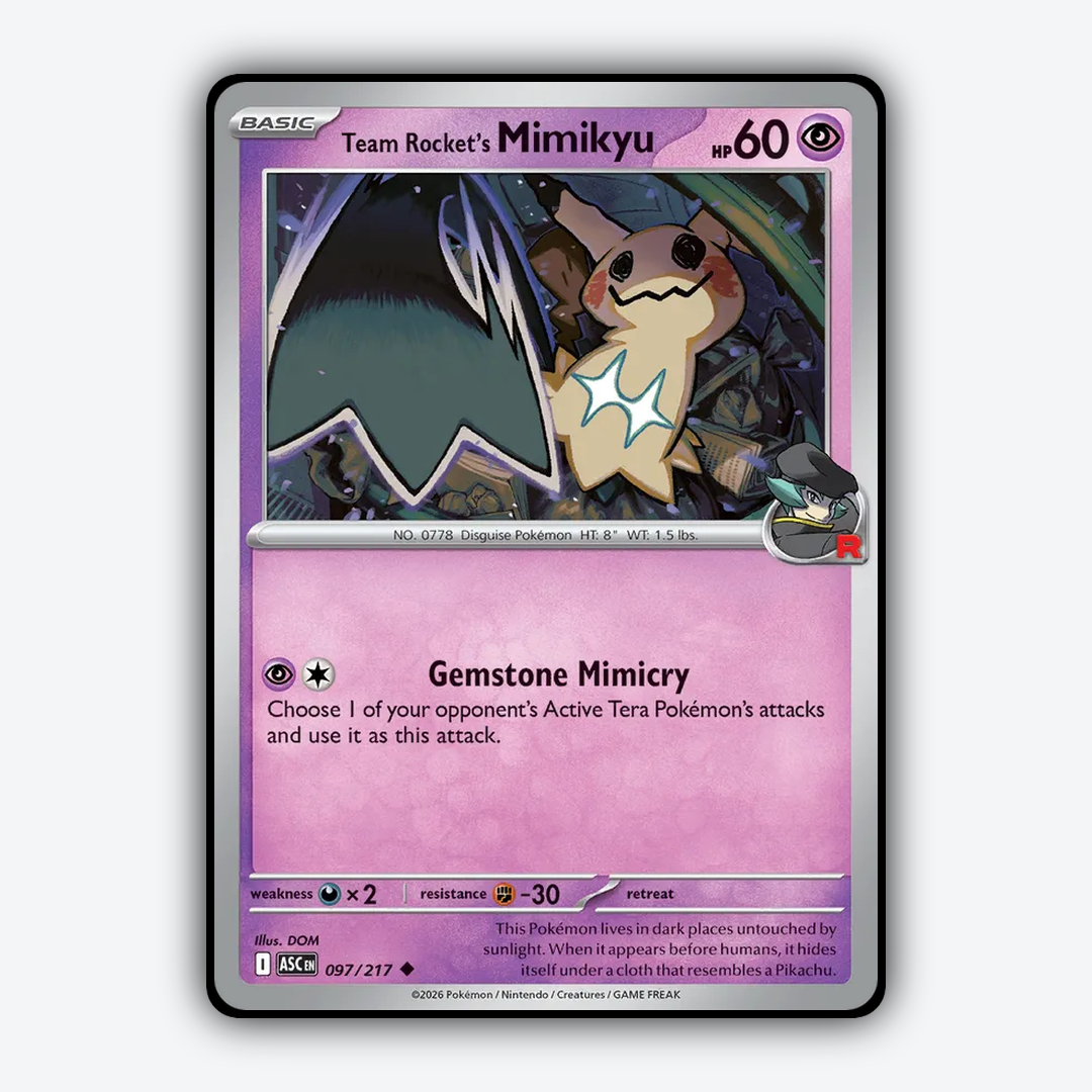 Team Rocket's Mimikyu 097/217 - Ascended Heroes Set - Card Rug